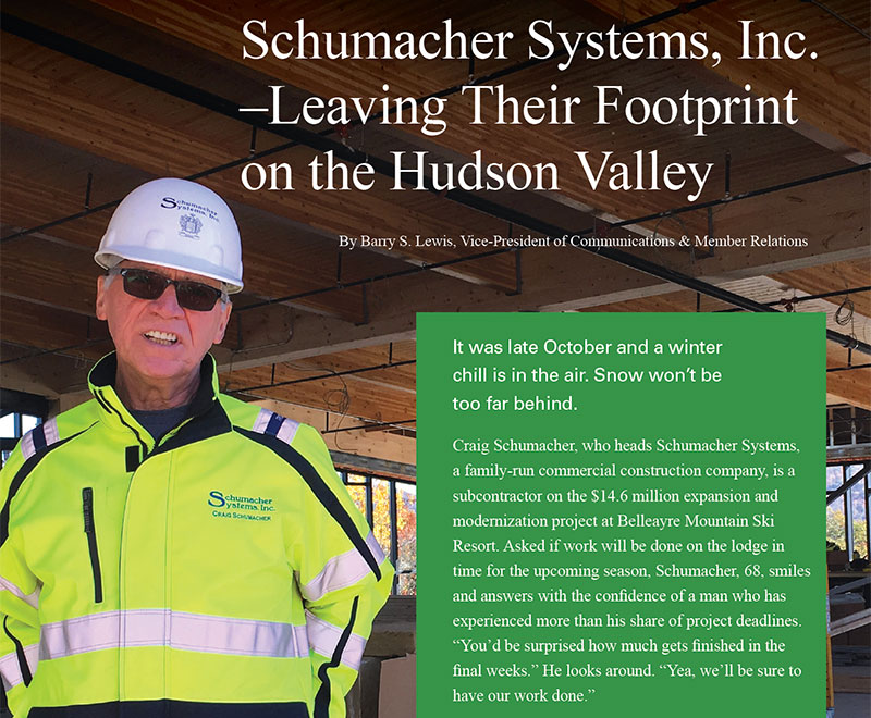 Schumacher Systems, Inc. Leaving Their Footprint on the Hudson Valley